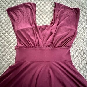 Summer jersey dress (burgundy)